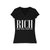 Rich-  Redeemed * Incredible * Confident * Humble Women's Jersey Short Sleeve V-Neck 
